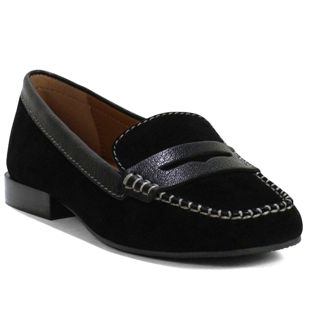 Donald Pliner Shoes, Size 8, Black Suede, Loafer Design, Small .5" Heel, NEW!